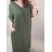 Šaty maxi dlouhé oversize krátký rukáv dámské nadrozměr (4XL/5XL ONE SIZE) ITALSKÁ MÓDA IMD23422/DR 4XL / 5XL petrolejová