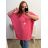 Tunika oversize krátký rukáv dámská nadrozměr (3XL/4XL/5XL ONE SIZE) ITALSKÁ MÓDA IMBM23COLET/DU