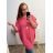 Tunika oversize krátký rukáv dámská nadrozměr (3XL/4XL/5XL ONE SIZE) ITALSKÁ MÓDA IMBM23COLET/DU