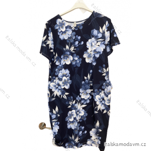 Šaty bavlněné klasik krátký rukáv dámské (M/L/XL ONE SIZE) ITALSKá MóDA IMC23060/DR