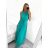 Šaty společenské elegantní letní bez rukávu dámské (S/M ONE SIZE) ITALSKÁ MÓDA IMPSH223590/DUR fuchsiová S/M