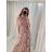 Šaty dlouhé elegantní icecool bez rukávu dámské (M/L, XL/XXL) AINUOSI  ITALSKÁ MODA IMB23FW56-20/DUR oranžová XL/2XL