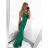 Šaty dlouhé elegantní společenské na ramínka dámské (S/M ONE SIZE) ITALSKÁ MÓDA IMPLP2322930135