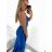 Šaty dlhé elegantné spoločenské na ramienka dámske (S/M ONE SIZE) TALIANSKA MÓDA IMPLP2322930135/DU S/M červená
