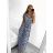 Šaty letní dlouhé bez rukávu dámské (M/L ONE SIZE) ICECOOL AINUOSI  FRANCOUZSKÁ MÓDA FMPZM23024-4 Černá M/L