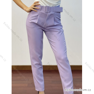 Kalhoty s páskem dlouhé dámské (S/M ONE SIZE) ITALSKÁ MÓDA IMPDY23MDUE22127