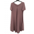 Šaty oversize krátky rukáv dámske nadrozmer (3XL/4XL/5XL ONE SIZE) TALIANSKA MÓDA IMBM23OVER/DUR starorůžová