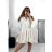 Šaty oversize 3/4 dlouhý rukáv dámské (S/M ONE SIZE) ITALSKÁ MÓDA IMWGB231731/DU S/M béžová