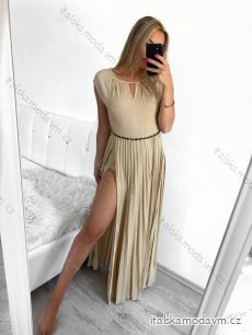 Šaty dlouhé společenské bez rukávu dámské (S/M ONE SIZE) ITALSKÁ MÓDA IMPBB23S3558