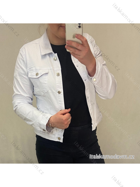 Bunda riflová dámská nadrozměr (XL-6XL) M.SARA MSR23AM2163-12/DU 5XL bílá