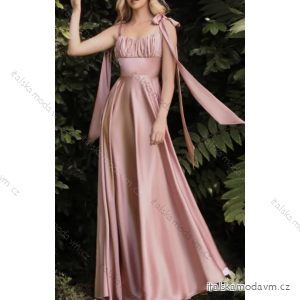 Šaty dlouhé elegantní na ramínka dámské (S/M ONE SIZE) ITALSKÁ MÓDA IMPBB23B23479