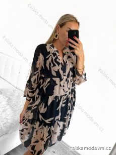 Šaty letní oversize dlouhý rukáv dámské (S/M ONE SIZE) ITALSKÁ MÓDA IMPES239554-1