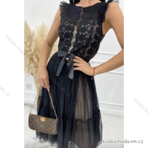 Šaty elegantní bez rukávu dámské (S/M ONE SIZE) ITALSKÁ MÓDA IMPDY23YX9665