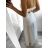 Šaty dlouhé elegantní na ramínka dámské (S/M ONE SIZE) ITALSKá MODA IM323013/DU   vínová   S/M