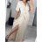 Šaty dlouhé elegantní krátký rukáv dámské (S/M ONE SIZE) ITALSKÁ MÓDA IMWE235478/DU S/M Černá