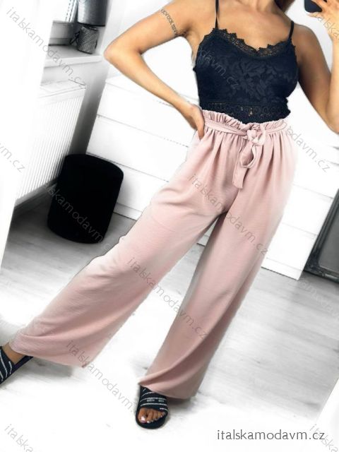 Kalhoty dlouhé letní dámské (S/M ONE SIZE) ITALSKÁ MÓDA IMM23M80047/DU