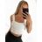 Croptop letní na ramínka dámský (S/M ONE SIZE) ITALSKÁ MÓDA IMPLS2321621/DU S/M bílá