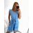 Šaty elegantné letné bez rukávov dámske (S/M ONE SIZE) TALIANSKA MÓDA IMM23M9385/DU S/M béžová