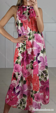 Šaty dlouhé elegantní bez rukávu dámské (S/M ONE SIZE) ITALSKÁ MÓDA IMPBB23U71871
