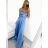 Šaty dlhé elegantné spoečenské na ramienka dámske (S/M ONE SIZE) TALIANSKA MÓDA IMPBB23B23505/DUR S/M svetlo modrá