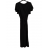 Šaty dlouhé letní krátký rukáv dámské (S/M ONE SIZE) ITALSKÁ MODA IMD23430/DU S/M Černá