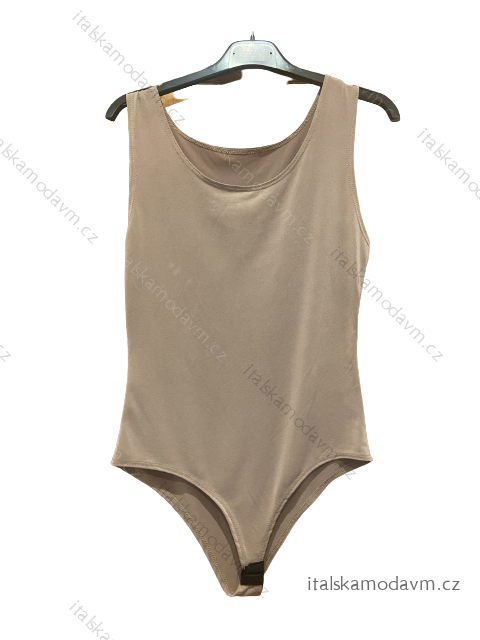 Body na ramínka  dámské (S/M ONE SIZE) ITALSKÁ MÓDA IMWB23TOP/DU S/M hnědá