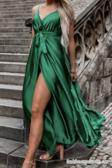Šaty dlouhé letní elegantní na ramínka dámské (S/M ONE SIZE) ITALSKÁ MÓDA IMPBB23C12899