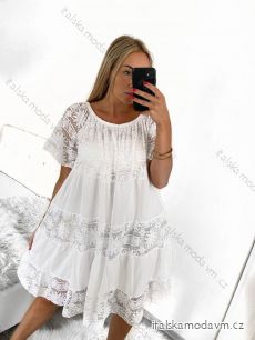 Šaty letní krajkové carmen dámské (S/M/L/XL ONE SIZE) ITALSKÁ MÓDA IM423122