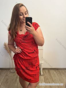 Šaty oversize krátký rukáv dámské nadrozměr (2XL/3XL/4XL ONE SIZE) ITALSKÁ MÓDA IM423FOLLOW