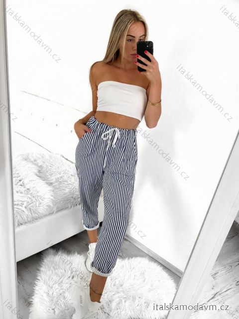 Tepláky dlouhé dámské proužek (S/M/L ONE SIZE) ITALSKá MóDA IM723003
