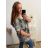 Tunika krátký rukáv  s kapucí dámská nadrozměr (2XL/3XL/4XLONE SIZE) ITALSKá MóDA IM423NOTA
