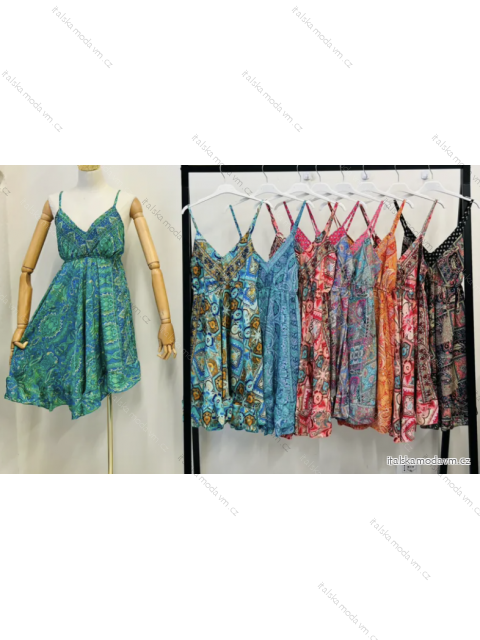 Šaty letní na ramínka dámské (S/M ONE SIZE) INDICKÁ MÓDA IMPEM23BO2345