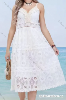 Šaty letní boho krajkové na ramínka dámské (S/M ONE SIZE) ITALSKÁ MÓDA IMPEM2325900
