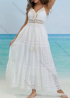 Šaty dlouhé letní boho krajkové na ramínka dámské (S/M ONE SIZE) ITALSKÁ MÓDA IMPEM2325889