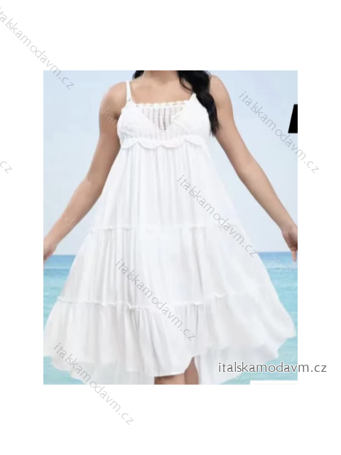 Šaty letní boho krajkové na ramínka dámské (S/M ONE SIZE) ITALSKÁ MÓDA IMPEM2325853