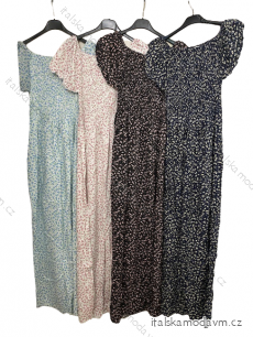 Šaty carmen žabičkované letní krátký rukáv dámské (M/L, XL/2XL ONE SIZE) ITALSKÁ MÓDA IMB23B219