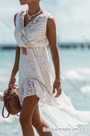 Šaty letní boho krajkové bez rukávu dámské (S/M ONE SIZE) ITALSKÁ MÓDA IMPEM231699