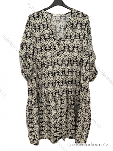 Šaty španělské letní krátký rukáv dámská  (XL/2XL/3XL ONE SIZE) ITALSKÁ MÓDA IM423SPAIN/DUR