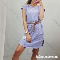 Šaty sportovní letní krátký rukáv dámské fialové(UNI S/M) ITALSKÁ MÓDA IMD20405