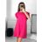 Šaty letní elegantní krátký rukáv dámské (S/M ONE SIZE) ITALSKÁ MÓDA IMWB23138/DU světle zelená