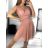 Šaty spoločenské elegantné letné bez rukávov dámske (S/M ONE SIZE) TALIANSKA MÓDA IMPSH2235841