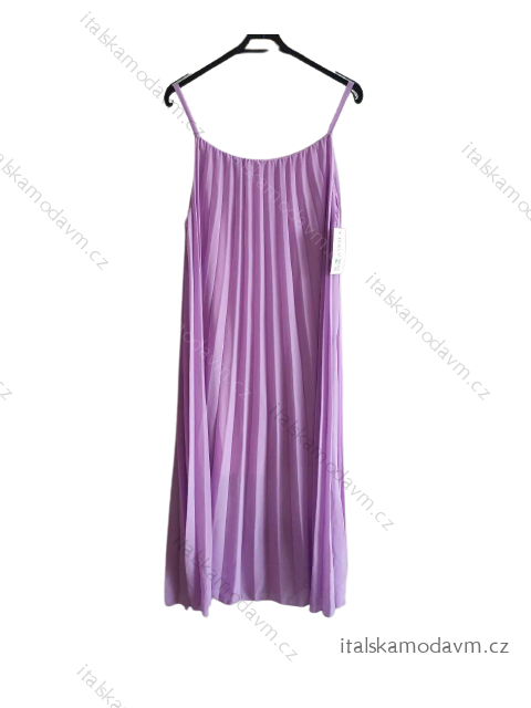 Šaty šifonové letní na ramínka dámské (S/M ONE SIZE) ITALSKá MóDA IM3235015/DU