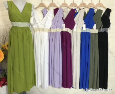 Šaty dlouhé elegantní bez rukávu dámské (S/M ONE SIZE) ITALSKÁ MÓDA IMPGM231651