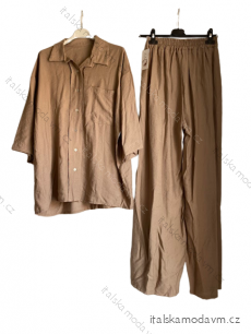 Souprava letní Kalhoty a košile dlouhý rukáv dámská (S/M ONE SIZE) ITALSKÁ MÓDA IMWMGB232227/DU