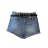 Kraťasy šortky riflové s páskem dámské (XS-XL) M.SARA MSR23G3859G-3 S modrá