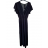 Šaty dlouhé krátký rukáv dámské (S/M ONE SIZE) ITALSKÁ MÓDA IMWA231296/DU S/M fialová