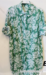 Šaty letní košilové krátký rukáv dámské (S/M ONE SIZE) ITALSKÁ MÓDA IMPEM23G207-13