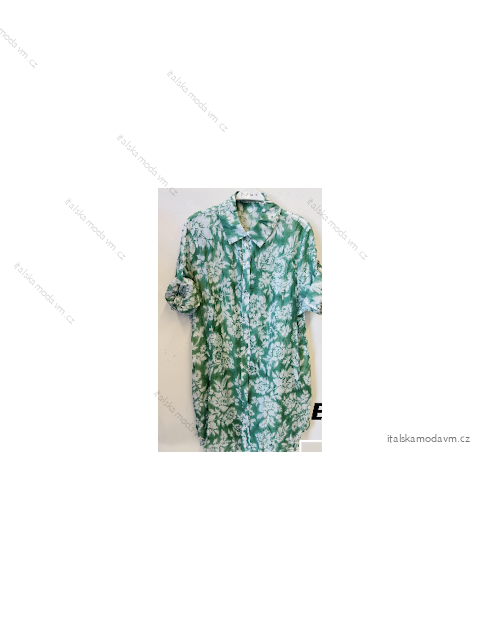 Šaty letné košeľové krátky rukáv dámske (S/M ONE SIZE) TALIANSKA MÓDA IMPEM23G207-13