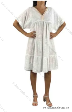 Šaty letní oversize krátký rukáv dámské (S/M/L/XL ONE SIZE) ITALSKÁ MÓDA IMP168232510/DUR