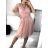 Šaty elegantní společenské krátký rukáv dámské (S/M/L/XL ONE SIZE) ITALSKÁ MÓDA IMPSH2335891V